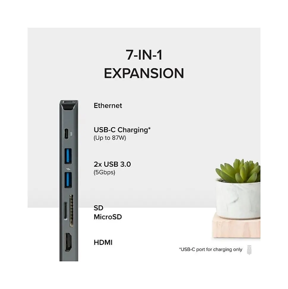 Plugable 7-Port USB-C Hub (USBC-7IN1E)