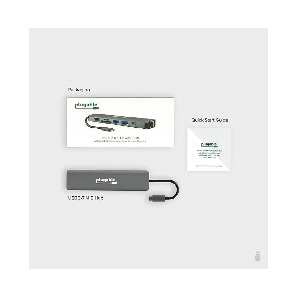 Plugable 7-Port USB-C Hub (USBC-7IN1E)
