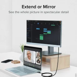 Plugable USBC-DP 6' USB 3.1 Type C to DisplayPort Audio/Video Cable, Black