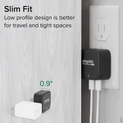 Plugable 40W Dual USB-C Wall Charger, Black (PS-40C2B)