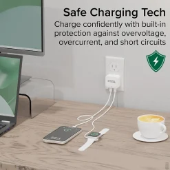 Plugable 40W Dual USB-C Wall Charger, White (PS-40C2W)