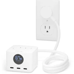 Plugable 67W USB-C Charging Station, White (PS3-METERC3)