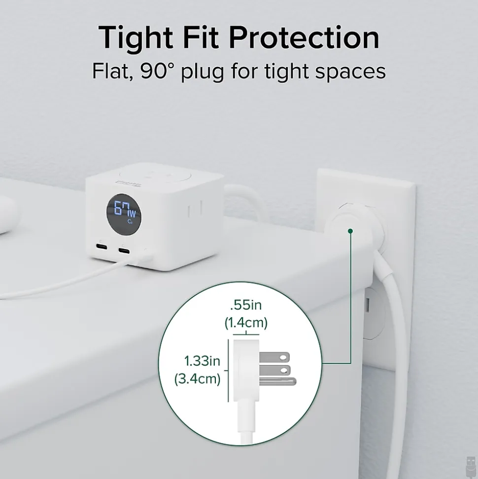 Plugable 67W USB-C Charging Station, White (PS3-METERC3)
