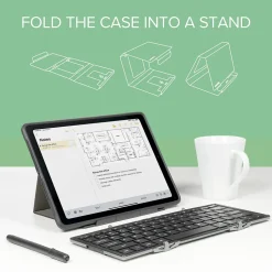 Plugable Wireless Keyboard and Case, Black (BT-KEY3XL)