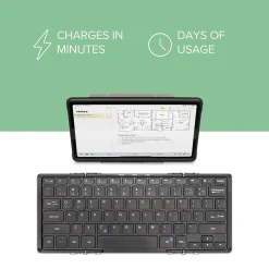 Plugable Wireless Keyboard and Case, Black (BT-KEY3XL)
