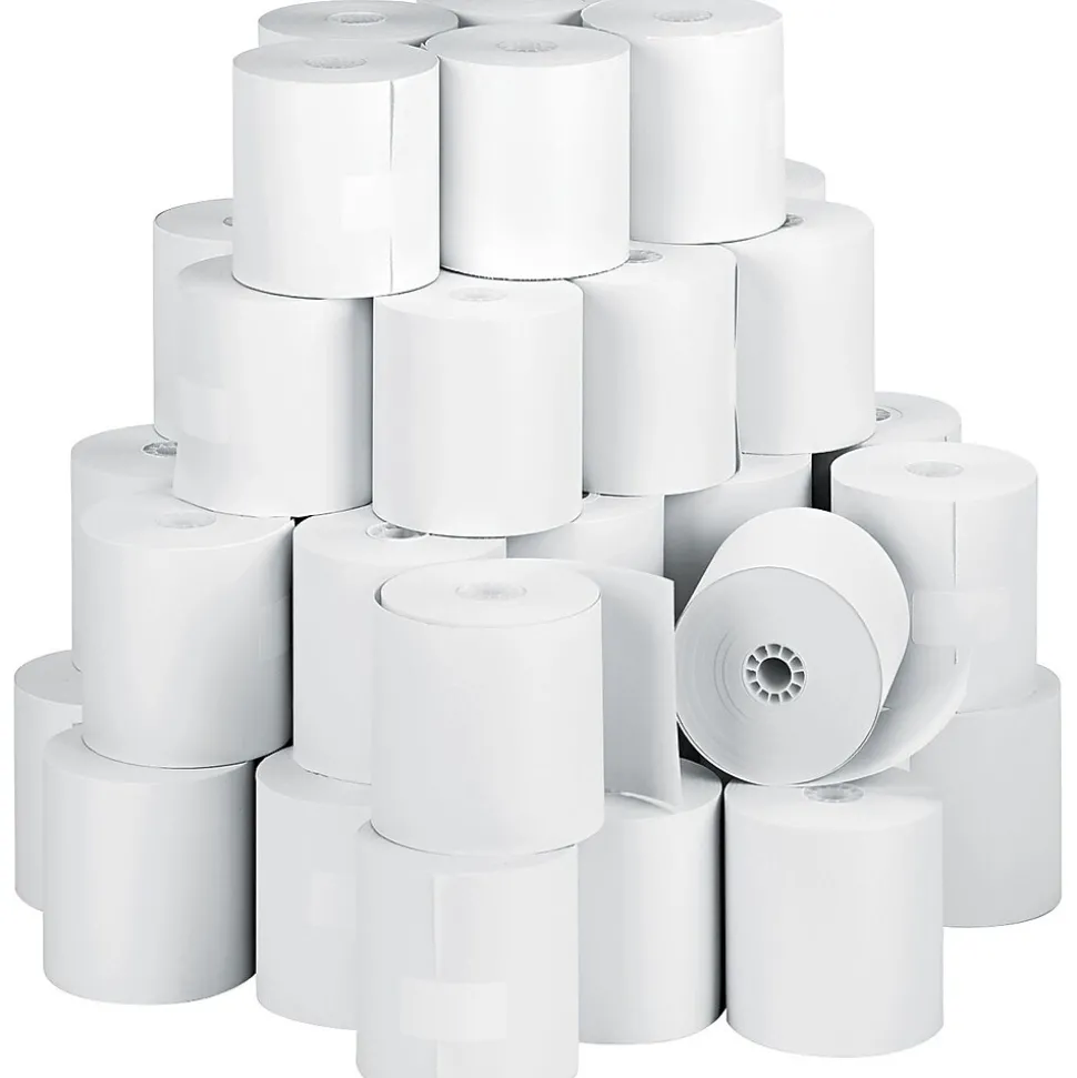 PM Company Thermal Cash Register Paper Rolls, 3 1/8" x 273', BPA Free, 50 Rolls/Pack (5213)