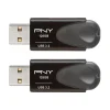 PNY Elite Turbo Attache 4 128GB USB 3.2 Flash Drive, Black, 2/Pack (P-FD128X2TBAT4G)