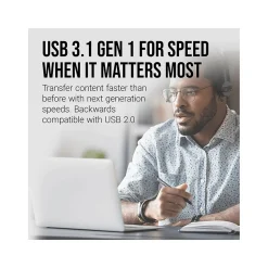 PNY Elite-X Fit 256GB USB 3.1 Type-A Flash Drive, Black (P-FDI256EXFIT-GE)