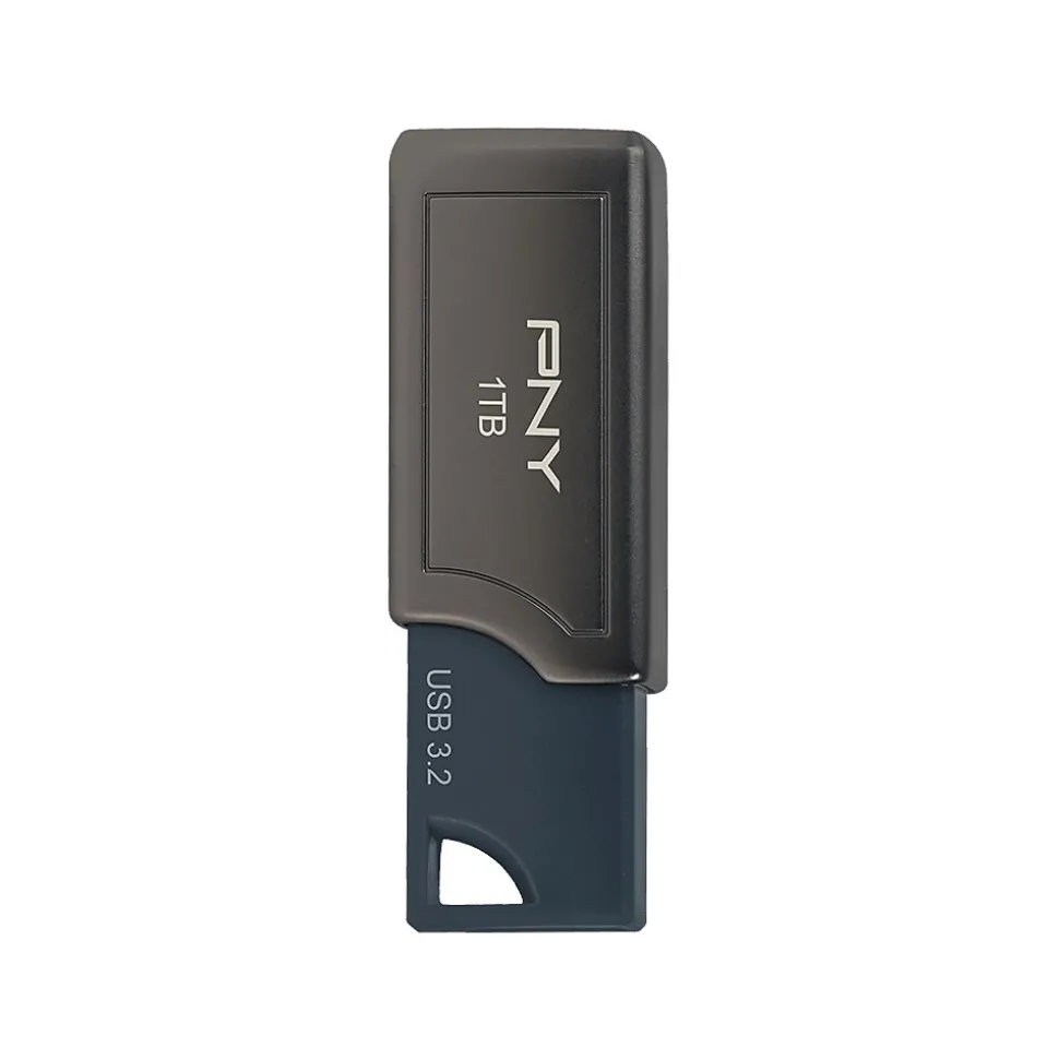 PNY PRO Elite 1TB USB 3.2 Gen 2 Type-A Flash Drive, Gray (P-FD1TBPROV2-GE)