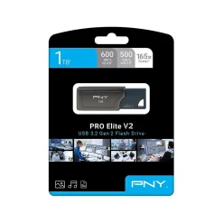 PNY PRO Elite 1TB USB 3.2 Gen 2 Type-A Flash Drive, Gray (P-FD1TBPROV2-GE)
