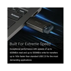 PNY PRO Elite 1TB USB 3.2 Gen 2 Type-A Flash Drive, Gray (P-FD1TBPROV2-GE)