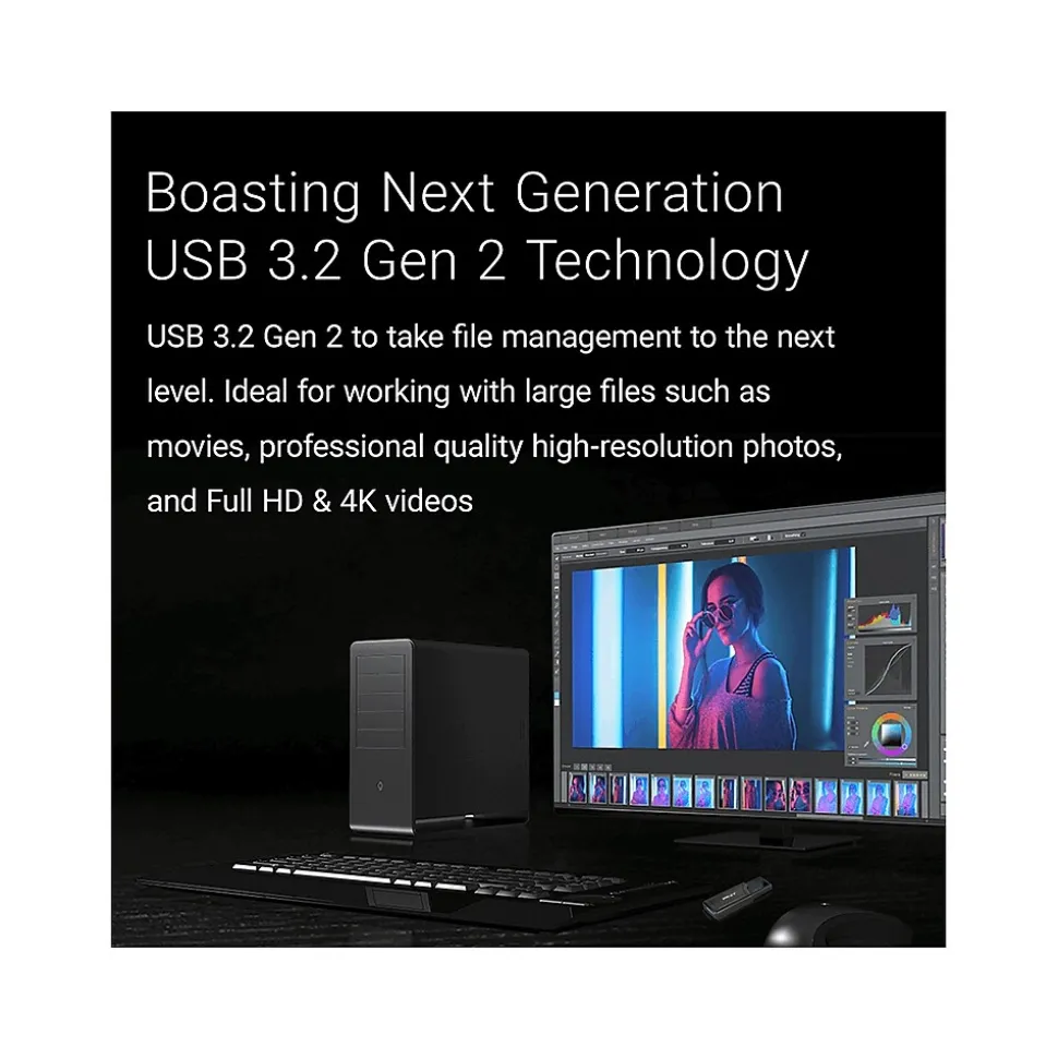 PNY PRO Elite 1TB USB 3.2 Gen 2 Type-A Flash Drive, Gray (P-FD1TBPROV2-GE)