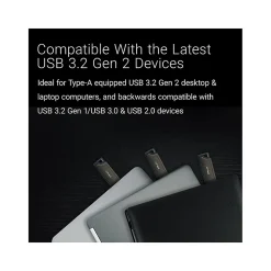 PNY PRO Elite 1TB USB 3.2 Gen 2 Type-A Flash Drive, Gray (P-FD1TBPROV2-GE)