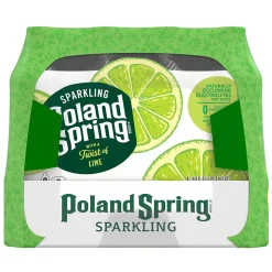 Poland Spring Sparkling Water, Lime, Triple Berry & Lemon, 16.9 oz. Bottles, 24/Carton (12410094)