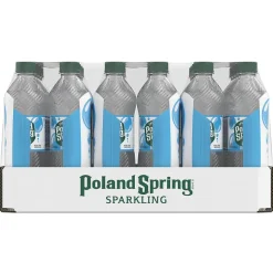 Poland Spring Sparkling Water, Simply Bubbles, 16.9 oz. Bottles, 24/Carton (12349574)
