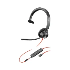 Poly Blackwire 3315 Mono Headset, USB-C/3.5mm, UC Certified (8X217AA)