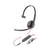 Poly Blackwire 3215 Mono Headset, USB-C/USB-A/3.5mm, UC Certified (8X227AA)