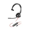Poly Blackwire 3310 Noise Canceling Mono Headset, USB-C/USB-A, UC/MS Certified (8X216AA)