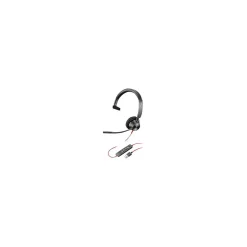Poly Blackwire 3310 Wired Mono On Ear Computer Headset, Black (213928-01)