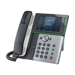 Poly Edge E500 48-Line Corded Conference Telephone, Black/Silver (82M94AA)