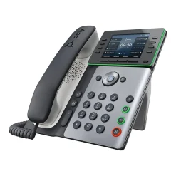 Poly Edge E320 VOIP Phone, Black/Silver (82M88AA)