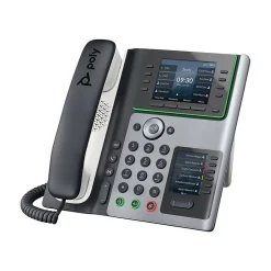 Poly Edge E400 VOIP Phone, Silver/Black (82M93AA)