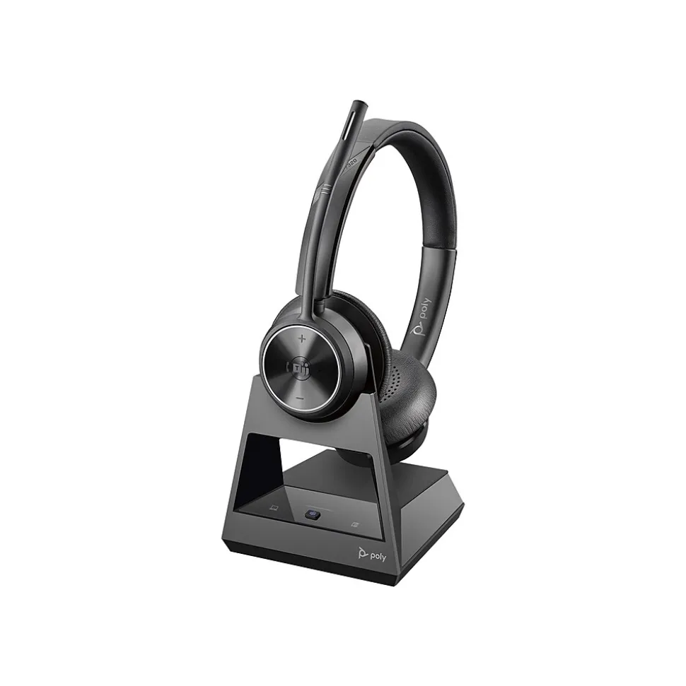 Poly Savi 7320 Wireless Stereo Headset, Over-the-Head, Black (215201-01)