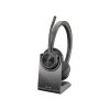 Poly Voyager 4320 MS Bluetooth On Ear Computer Headset, Black and Gray (218476-02)
