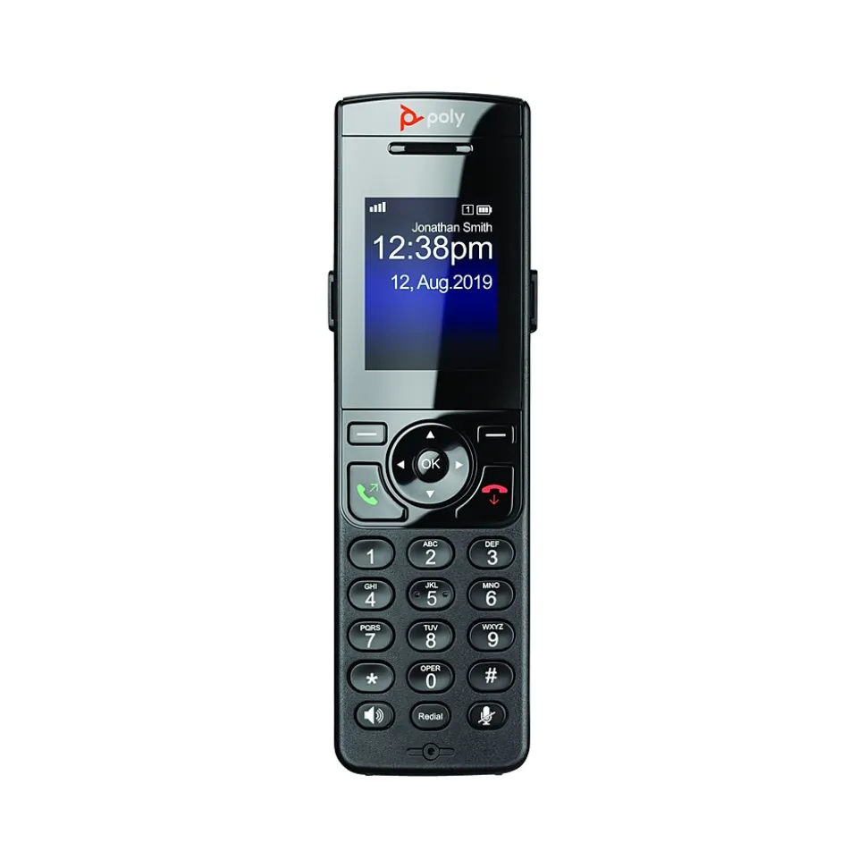 Poly VVX D230 Cordless VOIP Phone, Black (89B48AA#ABA)