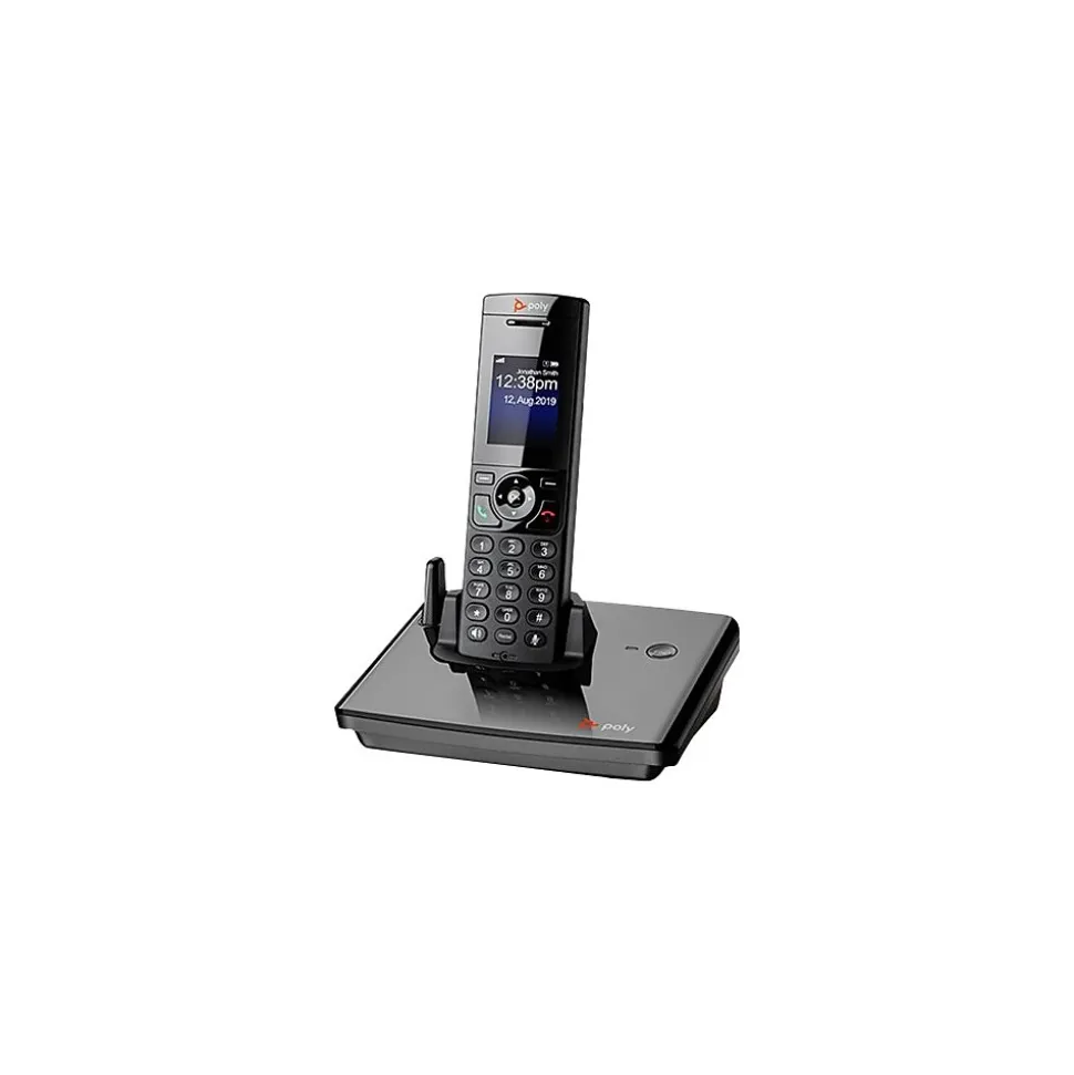 Polycom VVX D230 Cordless VOIP Phone, Black (89B78AA#ABA)