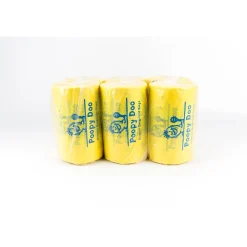 Poopy Doo Diaper Disposal Trash Bags, Yellow, 6 Rolls/Case (PD-6-400)