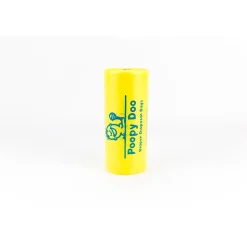 Poopy Doo Diaper Disposal Trash Bags, Yellow, 10 Rolls/Case (PD-10-200)
