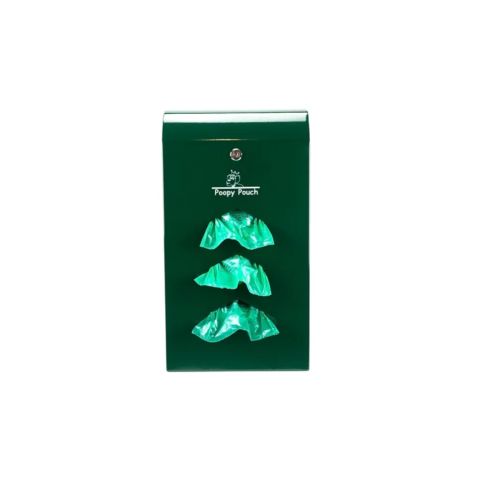 Poopy Pouch Monarch Pet Waste Bag Dispenser,Green, Steel, 600 Bag Capacity (PP-DSP-3R200)