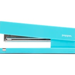 Poppin Desktop Stapler, 20-Sheet Capacity, Aqua (100160)