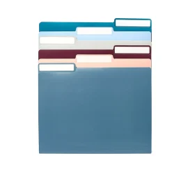 Poppin File Folder, 1/3-Cut Tab, Letter Size, Assorted Colors, 6/Pack (108844)