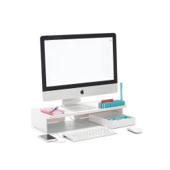 Poppin Monitor Riser, White (102092)