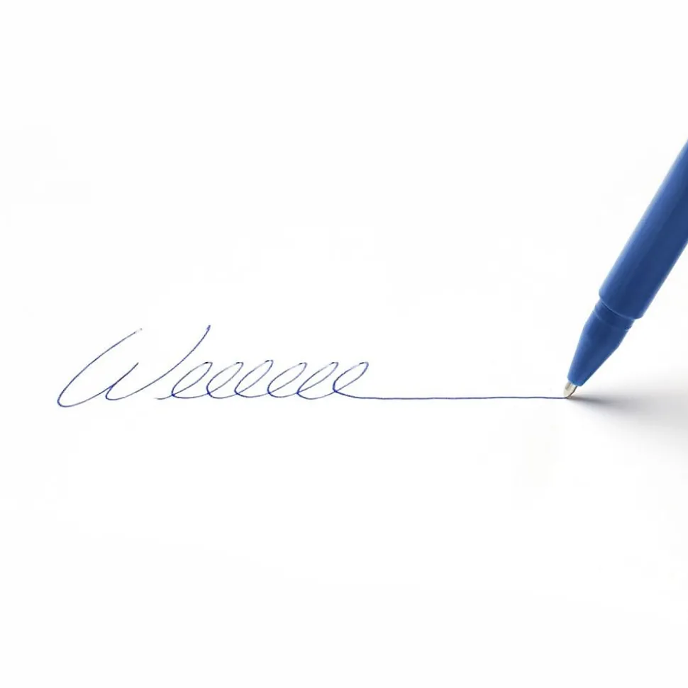 Poppin Navy Signature Ballpoint Pen, Blue Ink, Set of 100 (104603)