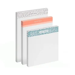 Poppin Notepads, Ruled, Assorted Colors, 80 Sheets/Pad, 3 Pads/Pack (108242)