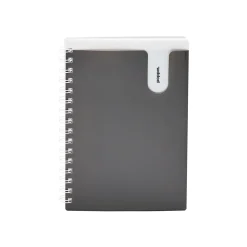 Poppin Pocket Notebook, 8.5" x 6", College Ruled, 80 Sheets, Dark Gray (104436)