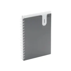 Poppin Pocket Notebook, 8.5" x 6", College Ruled, 80 Sheets, Dark Gray (104436)
