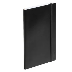 Poppin Professional Notebooks, 5" x 8.25", Wide Ruled, 96 Sheets, Black, 25/Set (104124)