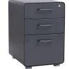 Poppin Stow 3 Drawer Vertical File, Charcoal, Letter/Legal, 15.75''W (103536)