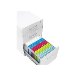 Poppin Stow 3-Drawer Mobile Vertical File Cabinet, Letter/Legal Size, Lockable, 24