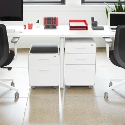 Poppin Stow 2-Drawer Mobile Vertical File Cabinet, Letter/Legal Size, Lockable, 21.5