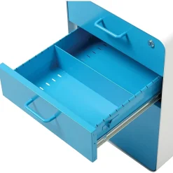 Poppin Stow 3-Drawer Mobile Vertical File Cabinet, Letter/Legal Size, Lockable, 24