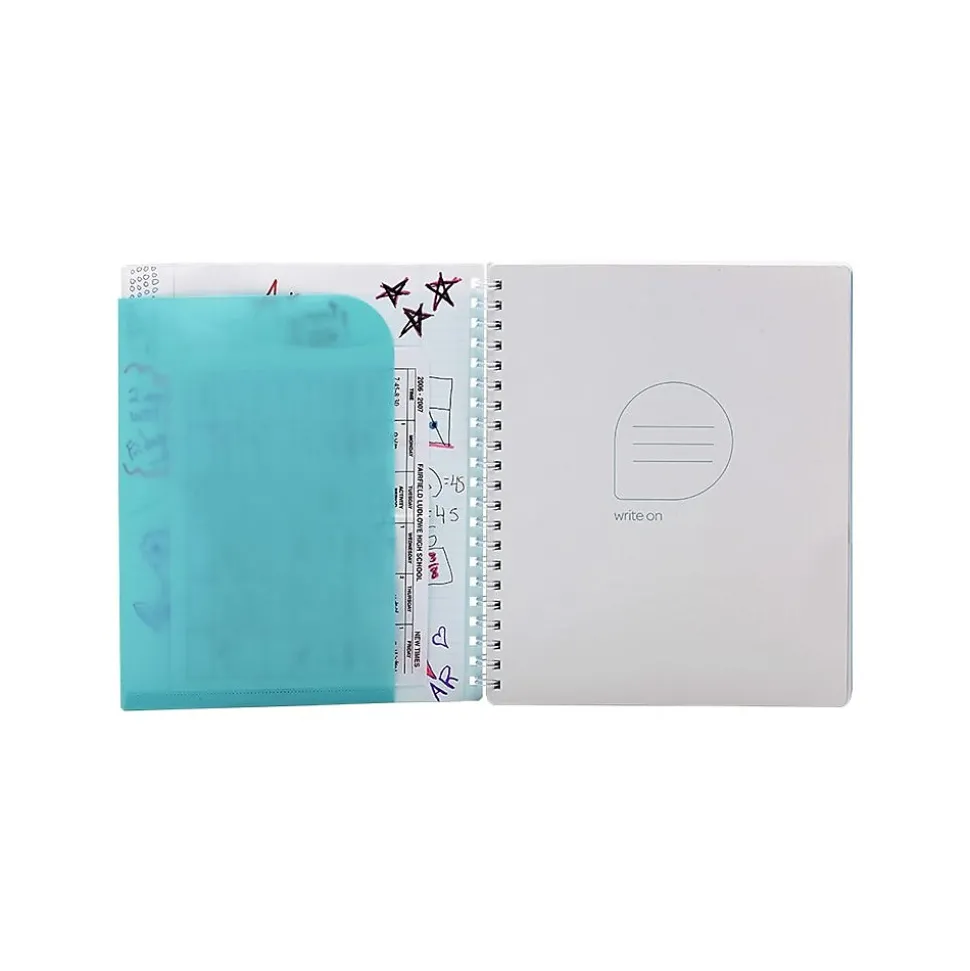 Poppin 1-Subject Notebooks, 8.5" x 11", College Ruled, 80 Sheets, Blue (102043)