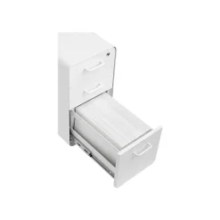 Poppin The Sort-It-Out 3-Drawer Mobile Vertical File Cabinet, Letter/Legal Size, Lockable, 25