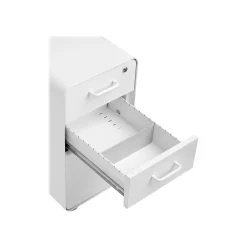 Poppin The Sort-It-Out 3-Drawer Mobile Vertical File Cabinet, Letter/Legal Size, Lockable, 25