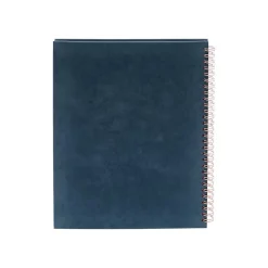 Poppin Velvet Professional Notebooks, 8.25" x 10.25", Narrow Ruled, 40 Sheets, Blue (106159)