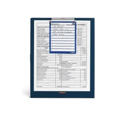 Poppin Work Happy Plastic Portfolio Case, Lagoon/Clay (106646)